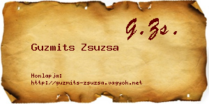 Guzmits Zsuzsa névjegykártya